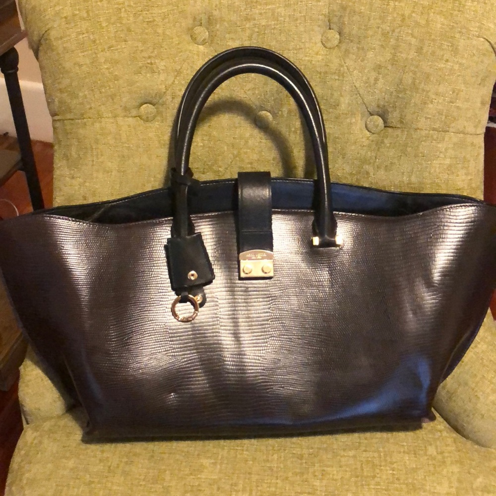 Henri Bendel croc leather purse